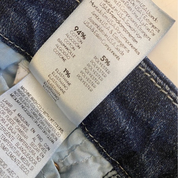 MOTHER || High Waisted Looker Ankle Fray in Close To The Edge Blue 25 - Picture 9 of 12